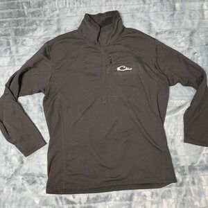 Drake Waterfowl Systems Mens 2XL Quarter Zip Pullover Black Performance Jacket